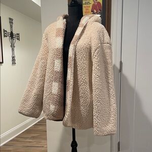 Women's Hooded Teddy Reversible Coat